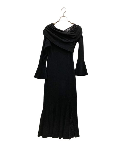 HER LIP TO（ハーリップトゥ）HER LIP TO (ハーリップトゥ) Peony Lace Knit Dress ブラック サイズ:Mの古着・服飾アイテム