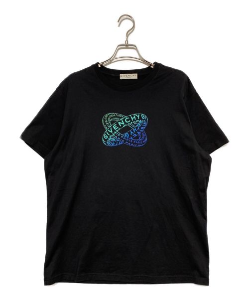 GIVENCHY（ジバンシィ）GIVENCHY (ジバンシィ) RINGS LOGO T-SHIRT ブラック サイズ:Mの古着・服飾アイテム