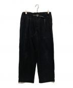 GRAMICCI×WHITE MOUNTAINEERINGグラミチ×ホワイトマウンテ二アニング）の古着「CORDUROY WIDE TAPERED PANTS」｜ブラック