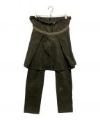 sacaiサカイ）の古着「apron front couduroy trousers」｜グリーン