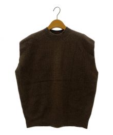 AP STUDIO（エーピーストゥディオ）の古着「crew neck fur vest」｜ブラウン