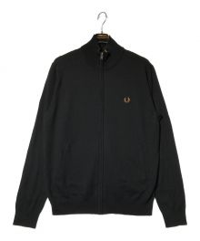 FRED PERRY（フレッドペリー）の古着「ジップスルーカーディガン」｜ブラック