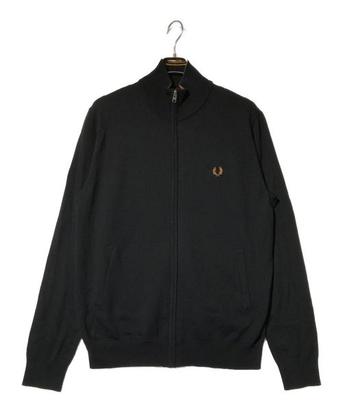 FRED PERRY（フレッドペリー）FRED PERRY (フレッドペリー) ジップスルーカーディガン ブラック サイズ:Lの古着・服飾アイテム