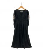 HER LIP TOハーリップトゥ）の古着「Jacaranda Linen-Blend Dress」｜ブラック