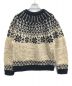 OMOI KNIT (オモイ ニット) ノルディックプルオーバーニット ネイビー×ベージュ サイズ:L 未使用品：9000円