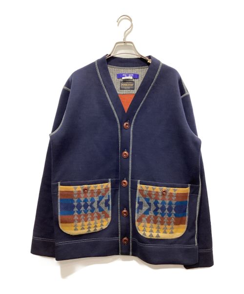 JUNYA WATANABE MAN（ジュンヤワタナベマン）JUNYA WATANABE MAN (ジュンヤワタナベマン) PENDLETON (ペンドルトン) ネイティブパターン カーディガン ネイビー サイズ:Sの古着・服飾アイテム