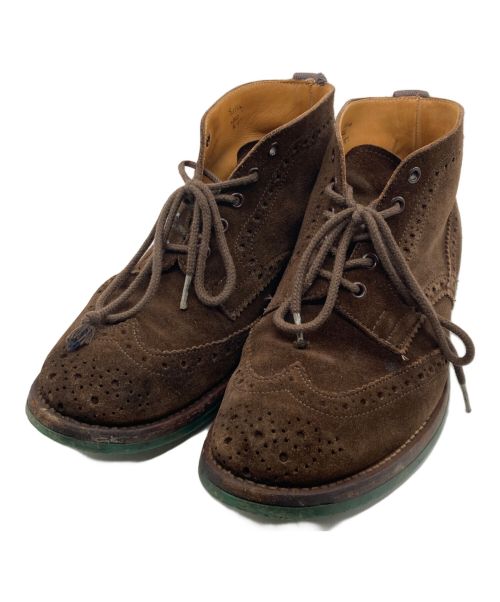 Tricker’s（トリッカーズ）Tricker’s (トリッカーズ) ウイングチップスウェードブーツ　915526 ブラウン サイズ:8の古着・服飾アイテム