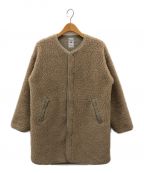 ORCIVALオーシバル）の古着「WOOL BOA COLLARLESS COAT」｜ブラウン