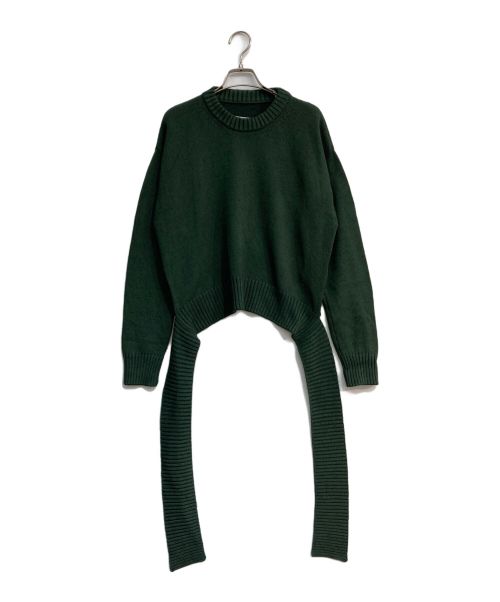 MM6 Maison Margiela（エムエムシックス メゾンマルジェラ）MM6 Maison Margiela (エムエムシックス メゾンマルジェラ) Hem design knit　ヘムデザインニット　S32GP0208 グリーン サイズ:Sの古着・服飾アイテム