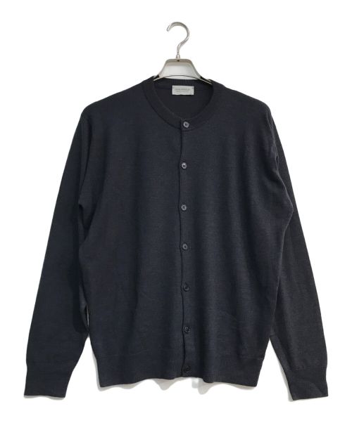 JOHN SMEDLEY（ジョンスメドレー）JOHN SMEDLEY (ジョンスメドレー) クルーネックニットカーディガン ネイビー サイズ:Mの古着・服飾アイテム