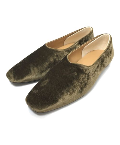 CLANE（クラネ）CLANE (クラネ) VELVET FLAT SHOES ブラウン サイズ:37の古着・服飾アイテム