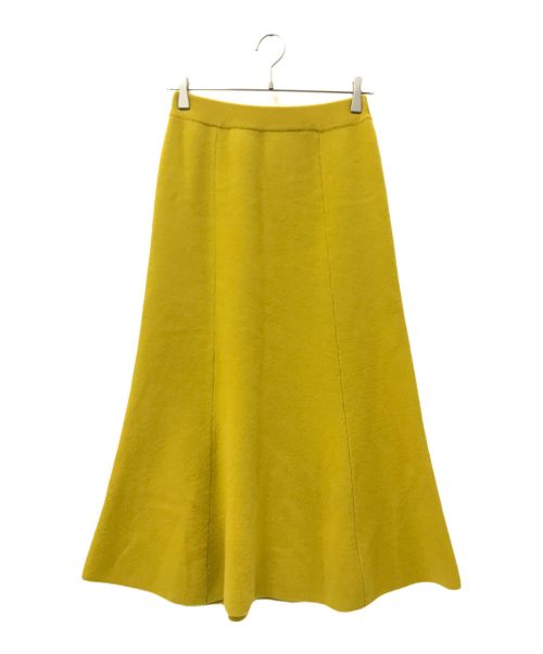 L'appartement（アパルトモン）L'appartement (アパルトモン) Knit Flare Skirt イエロー サイズ:34の古着・服飾アイテム