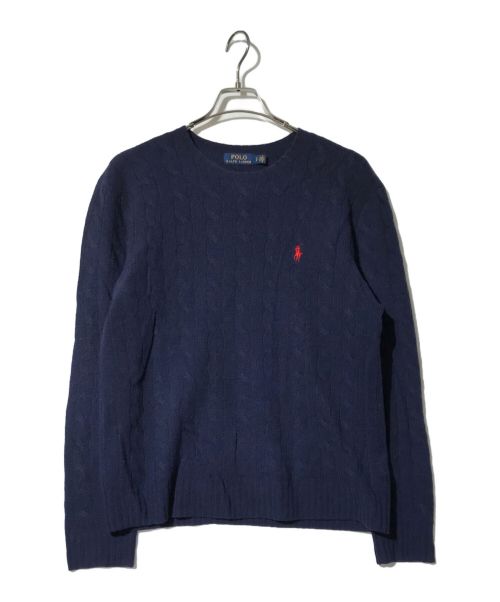 POLO RALPH LAUREN（ポロ・ラルフローレン）POLO RALPH LAUREN (ポロ・ラルフローレン) ケーブルニット ネイビー サイズ:Sの古着・服飾アイテム