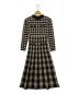 HER LIP TO（ハーリップトゥ）の古着「Plaid Jacquard Knit Dress」｜ベージュ