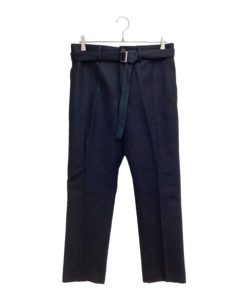 sacai（サカイ）sacai (サカイ) Wool Melton Pants（ウールメルトンシャツ） ブラック サイズ:3の古着・服飾アイテム