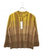 amachi.アマチ）の古着「AY11-28 Vertical Gradation Knit」｜イエロー×ブラウン