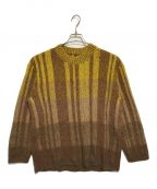 amachi.アマチ）の古着「AY11-28 Vertical Gradation Knit」｜イエロー×ブラウン