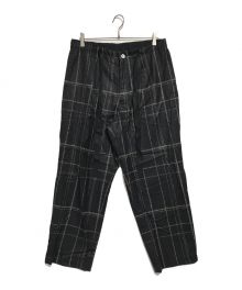 amachi.（アマチ）の古着「AY9-22 Random Grid Pajama Pants」｜ダークグレー