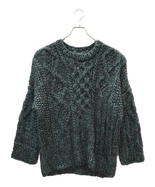 amachi.（アマチ）amachi. (アマチ) Silk Aran Knit グリーン サイズ:5の古着・服飾アイテム