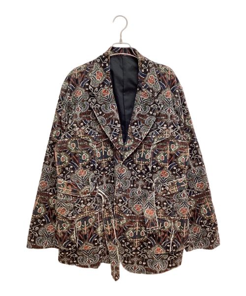 NICENESS（ナイスネス）NICENESS (ナイスネス) Tapestry Printed Hunting Jacket(タペストリープリンテッド ハンティング ジャケット） ブラウン サイズ:Ｌの古着・服飾アイテム