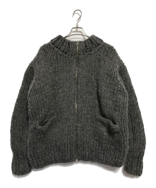 REVERBERATE（リバーバレイト）REVERBERATE (リバーバレイト) ZIP ROUND COLLER HAND KNIT グレー サイズ:SIZE 2 未使用品の古着・服飾アイテム