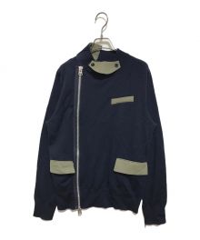 sacai（サカイ）の古着「Wool Knit & Suting Jacket」｜ネイビー