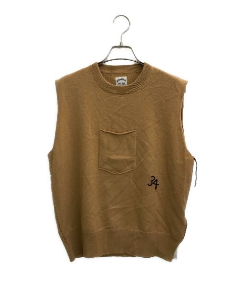 SUNSEA（サンシー）SUNSEA (サンシー) 22A54 Cashmere Pocket Vest キャメル サイズ:2 未使用品の古着・服飾アイテム