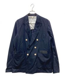 SUNSEA（サンシー）の古着「22A33 N.M Thickened w/耳 Double-breasted Jacket」｜ネイビー