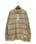 BLURHMSブラームス）の古着「C/NAPP Border Collared Harf-zip」｜アイボリー×ブラック