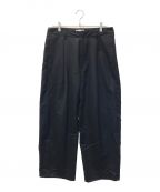 BLURHMSブラームス）の古着「Wool Mohair Super Wide Slacks BHS23F010Mo」｜ダークネイビー