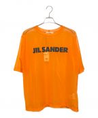 JIL SANDERジルサンダー）の古着「ロゴプリントシースルーTシャツ」｜オレンジ