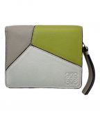 LOEWEロエベ）の古着「Puzzle compact zip wallet/パズルコンパクトジップウォレット」｜アイボリー×イエロー