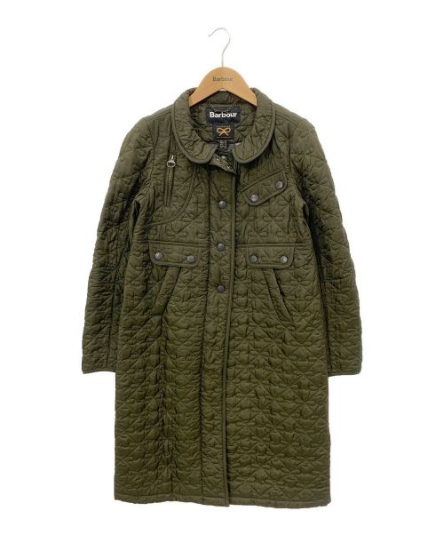 Barbour（バブアー）Barbour (バブアー) ANYA HINDMARCH (アニヤハインドマーチ) キルティングコート オリーブ サイズ:12の古着・服飾アイテム