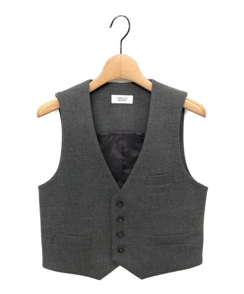 TIMELESS WOMEN（タイムレス ウーマン）TIMELESS WOMEN (タイムレス ウーマン) FLANNNEL VEST グレー サイズ:Fの古着・服飾アイテム