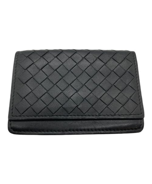 BOTTEGA VENETA（ボッテガベネタ）BOTTEGA VENETA (ボッテガベネタ) イントレチャートカードケース ブラックの古着・服飾アイテム