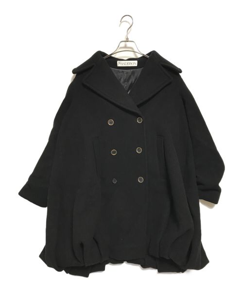 J.W.ANDERSON（ジェイダブリューアンダーソン）J.W.ANDERSON (ジェイダブリューアンダーソン) DRAPED BACK PEACOAT ブラック サイズ:SIZE 36の古着・服飾アイテム