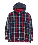 DESCENDANTディセンダント）の古着「STONER HOODED LS SHIRT」｜ネイビー