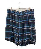 NEATニート）の古着「FALIER SARTI CHECK CARGO SHORTS」｜ネイビー×ブルー