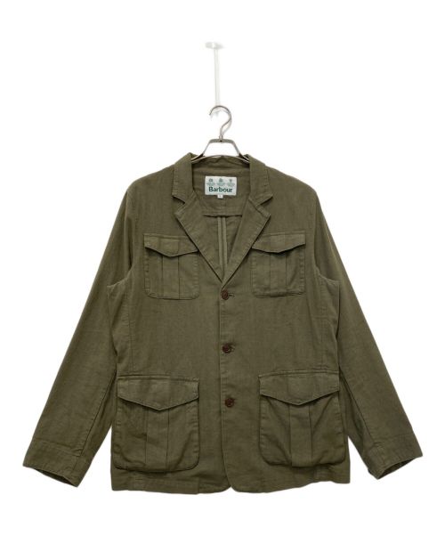 Barbour（バブアー）Barbour (バブアー) リネンサファリジャケット オリーブ サイズ:Mの古着・服飾アイテム