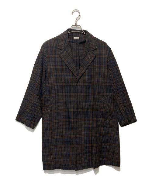 STEVEN ALAN（スティーブンアラン）STEVEN ALAN (スティーブンアラン) チェックチェスターコート ブラウン サイズ:Sの古着・服飾アイテム