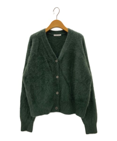 Plage（プラージュ）Plage (プラージュ) Cashmere Mix Fur カーディガン グリーン サイズ:-の古着・服飾アイテム