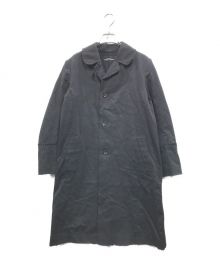 tricot COMME des GARCONS（トリココムデギャルソン）の古着「カットオフデザインステンカラーコート」｜ブラック