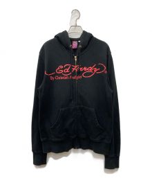 Ed Hardy（エド ハーディー）の古着「ジップパーカー」｜ブラック