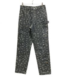 Advisory Board Crystals（アドバイザリー ボード クリスタルズ）の古着「ABCD. CRYSTAL RIVET DBL KNEE PANT」｜インディゴ