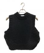 Ameriアメリ）の古着「2WAY HAND KNIT VEST/2WAYハンドニットベスト」｜ブラック