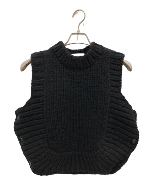 Ameri（アメリ）AMERI (アメリ) 2WAY HAND KNIT VEST/2WAYハンドニットベスト ブラック サイズ:Freeの古着・服飾アイテム