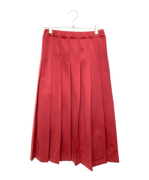 COMME des GARCONS（コムデギャルソン）COMME des GARCONS (コムデギャルソン) AD2022 jersey pleated skirt (ジャージプリーツスカート) レッド サイズ:Mの古着・服飾アイテム