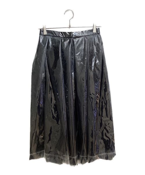 COMME des GARCONS（コムデギャルソン）COMME des GARCONS (コムデギャルソン) Vinyl Layered Skirt （ビニールレイヤードスカート） ブラック サイズ:XSの古着・服飾アイテム