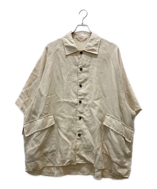 sillage（シアージ）sillage (シアージ) BIG POCKET OVERSHIRT SHORT SLEEVE ベージュ サイズ:FREEの古着・服飾アイテム