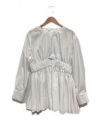 Audireアウディーレ）の古着「ruffle sleeve blouse」｜ホワイト